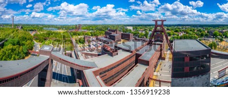 Similar – Image, Stock Photo Steel plant, colliery , old huge pipelines and steel constructions in a colliery. Steel extraction