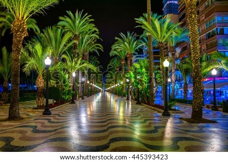 Similar – Image, Stock Photo Tree-lined path off Street