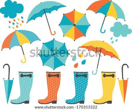 Rain Boots and Umbrellas (Boy)