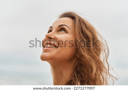 Similar – Image, Stock Photo Woman meditating near tropical bush