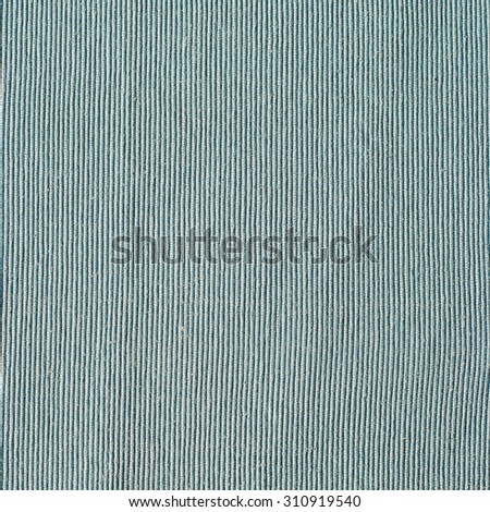 Fade Blue Dense Fabric, Unbleached Linen,Textile Texture with Beige Vertical Stripes. Grunge vintage background