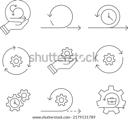 Agile icon set, Business Agility , Business Integration, Timebox ,Velocity icons. Agile icon in flat style, Agile line Icon, vector illustration