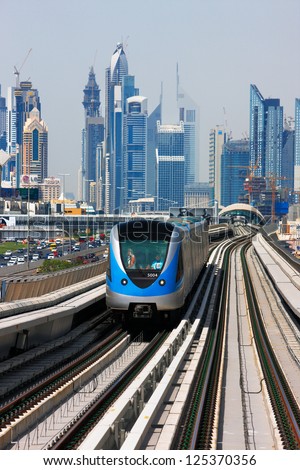 DUBAI, UAE - MAY 9 - Planning of the Dubai Metro began under the directive of Dubai\'s ruler Sheikh Mohammed bin Rashid Al Maktoum. Picture taken on May 9, 2010.