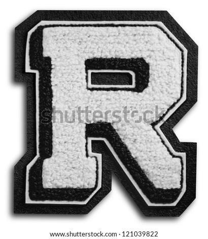 Photograph of School Sports Letter - Black and White R