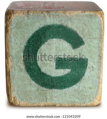 Photograph Of Wooden Block Letter G Stock Photo 121043209 : Shutterstock