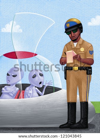 illustration of Traffic Officer
