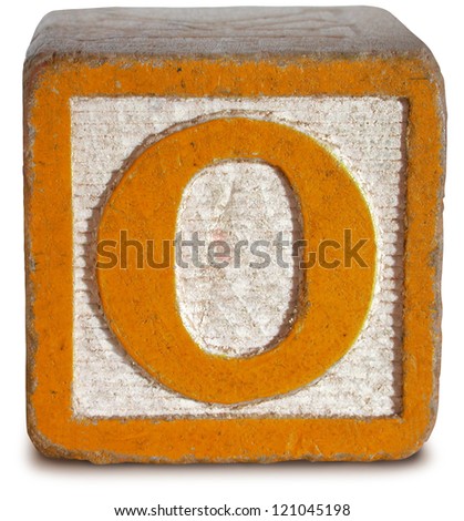 Photograph Of Wooden Block Letter O Stock Photo 121045198 : Shutterstock