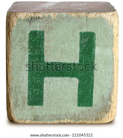 Photograph Of Wooden Block Letter H Stock Photo 121045321 : Shutterstock