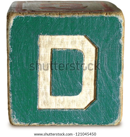 Photograph Of Wooden Block Letter D Stock Photo 121045450 : Shutterstock