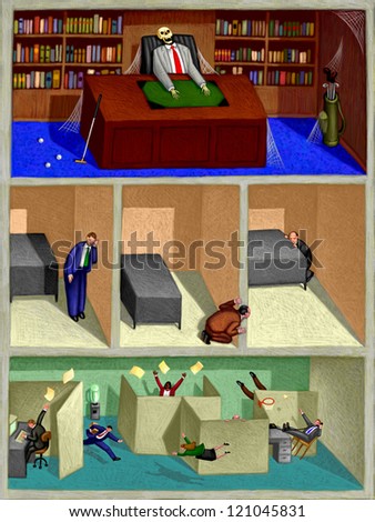 illustration of Corporate Ladder
