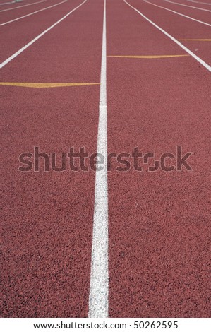 Track and Field running lanes and arrow markers