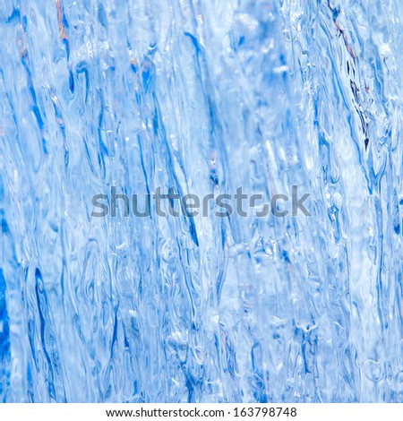 Ice crystals glittering blue texture, Christmas winter square background