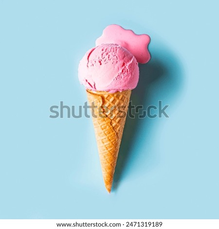 Similar – Image, Stock Photo Ice cream on pink background