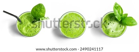 Similar – Image, Stock Photo Top view at green trees of a forest in summer.