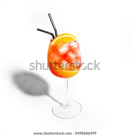 Similar – Image, Stock Photo Glass of aperol spritz cocktail