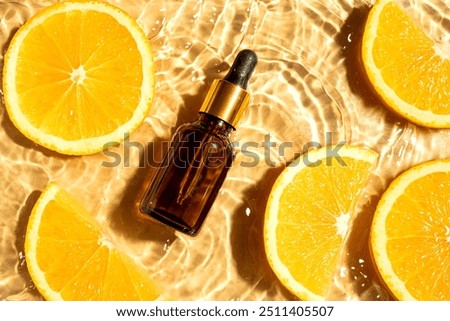 Similar – Foto Bild Vitamin C Serum Flasche mit Tropfer auf weißem Marmor Hintergrund