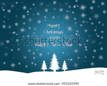Merry Christmas And Happy New Year Stock Photo 493165990 : Shutterstock