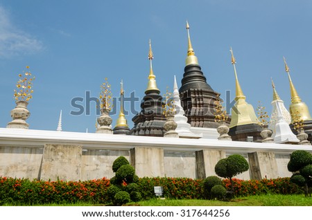 Wat Baan Den , beautiful place of worship with religious teachings in Chiang Mai Thailand