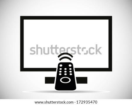 TV And Remote Illustration