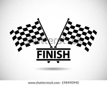 Race Flag Finish Stock Vector 198490940 : Shutterstock