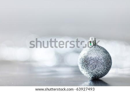 silver christmas ball