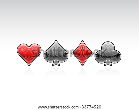 Vector Ornamental Poker Symbols - 33774520 : Shutterstock