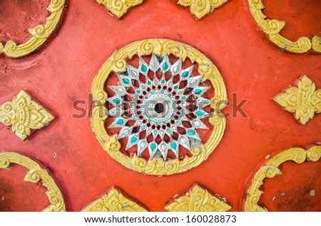 background pattern lotus or rowel in thai temple