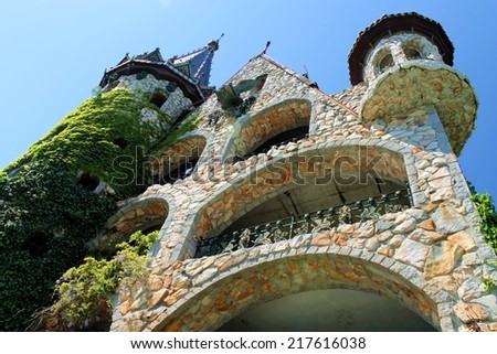 RAVADINOVO, BULGARIA - MAY 21, 2014 - The castle of Ravadinovo -a spectacular attraction located a couple of kilometers from Sozopol.