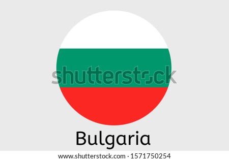 Bulgarian flag icon, Bulgaria country flag vector illustration