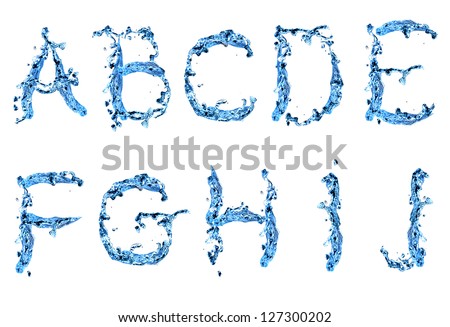 Water Splash Font Stock Photo 127300202 : Shutterstock