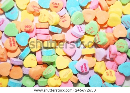Conversation heart background, great for Valentine\'s Day projects