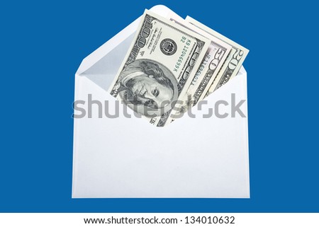 Envelope with money for bribes, gratitude or duty