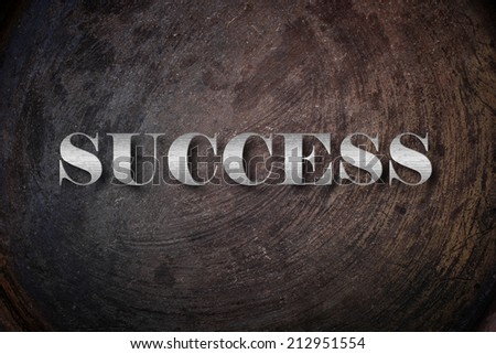 Success text on Background