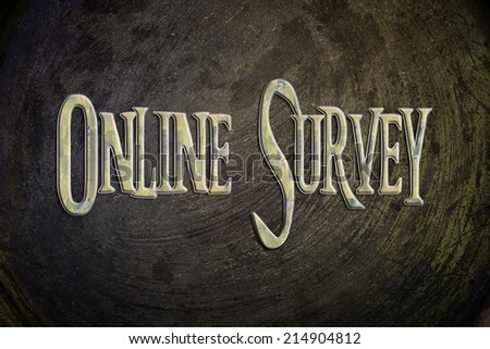Online Survey Concept text on background