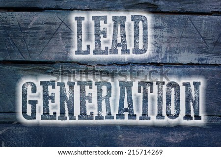 Lead Generation Concept text on background