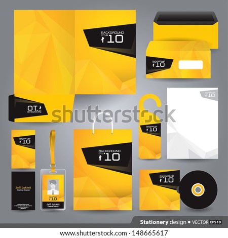 free yellow vector letterhead design download free vector art