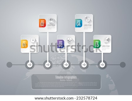 Abstract 3D digital illustration Infographic. Vector illustration can be used for workflow layout, diagram, number options, web design.