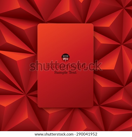 Red abstract background vector. Can be used in cover design, book design, website background, CD cover or advertising.