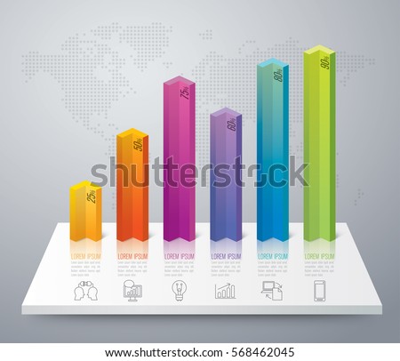 Infographics design vector and marketing icons can be used for workflow layout, diagram, annual report, web design. Business concept with 6 options, steps or processes.