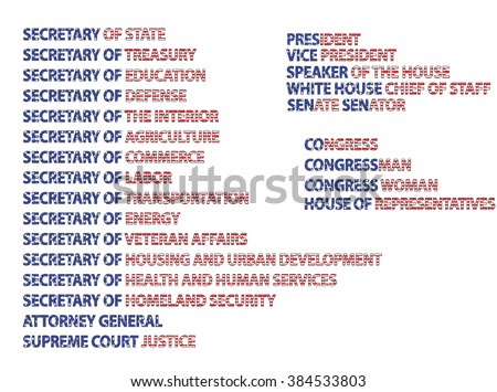 US Political Office Titles, Elected and Appointed US Cabinet Posts