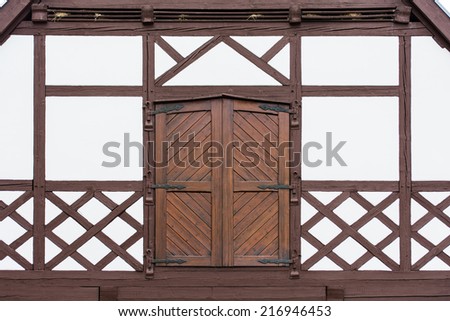 Barn - upper floor of brown and white wooden barn