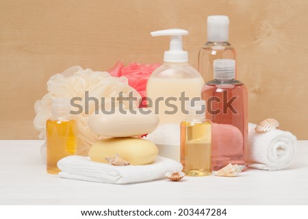Shampoo, Liquid Soap, Aromatic Bath Salt And Other Toiletry.