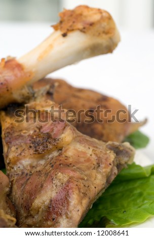 Grilled  goat-meat ready to serve