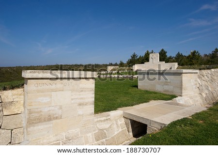 The entrance, Quinn\'s Post Military Cemetery in Gallipoli, Turkey