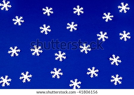 Falling snowflakes. It is possible to use the background.