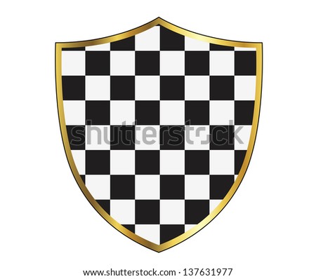 shield checkered. eps10 vector illustration