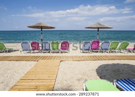 color holidays background -sea greek summer - Preveza beach