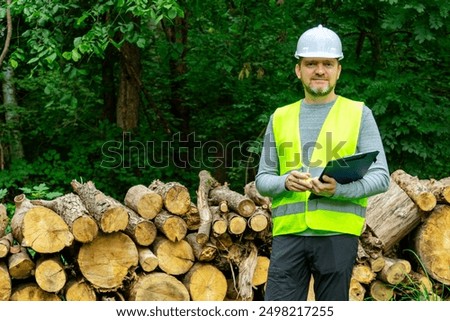 Similar – Image, Stock Photo Kumberjack in the forest