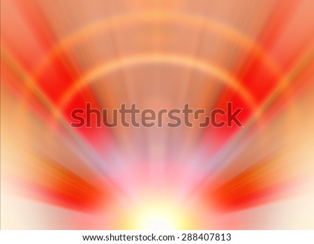 Background blurred image story about the light and the sunrise or sunset. The bright rays of the rising sun. Blurred image for background or template for motivational signs. Blurred background.