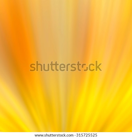 Blurring autumn background of an orange wave. Summer background with a sun light with lens flare. Blurred light. Variety of yellow orange color. Background for motivational text. Space for message.